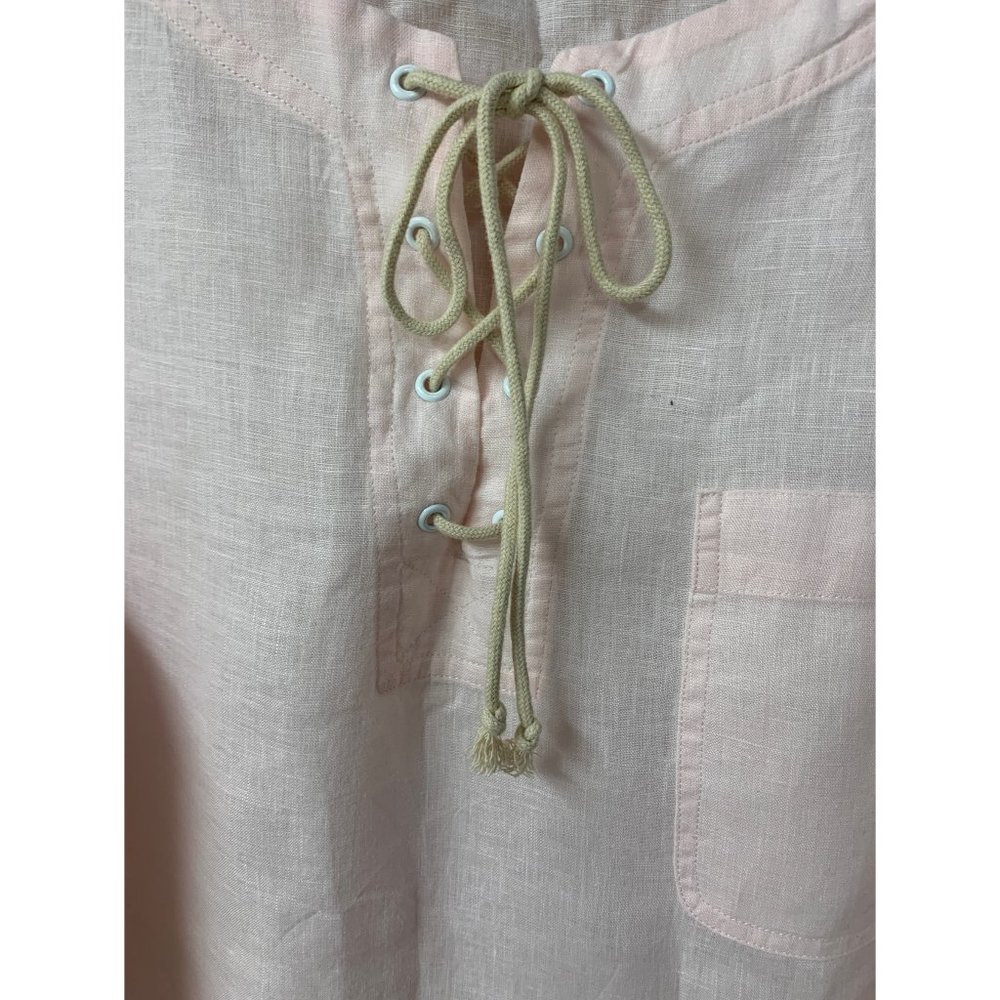 Lauren Pale Pink Linen Top Blouse XL - Picture 2 of 2